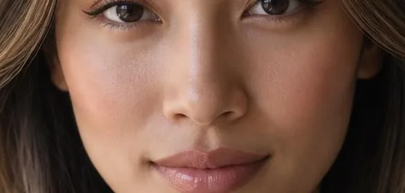 Vivian's preview, close up: lifted lash, soft liner